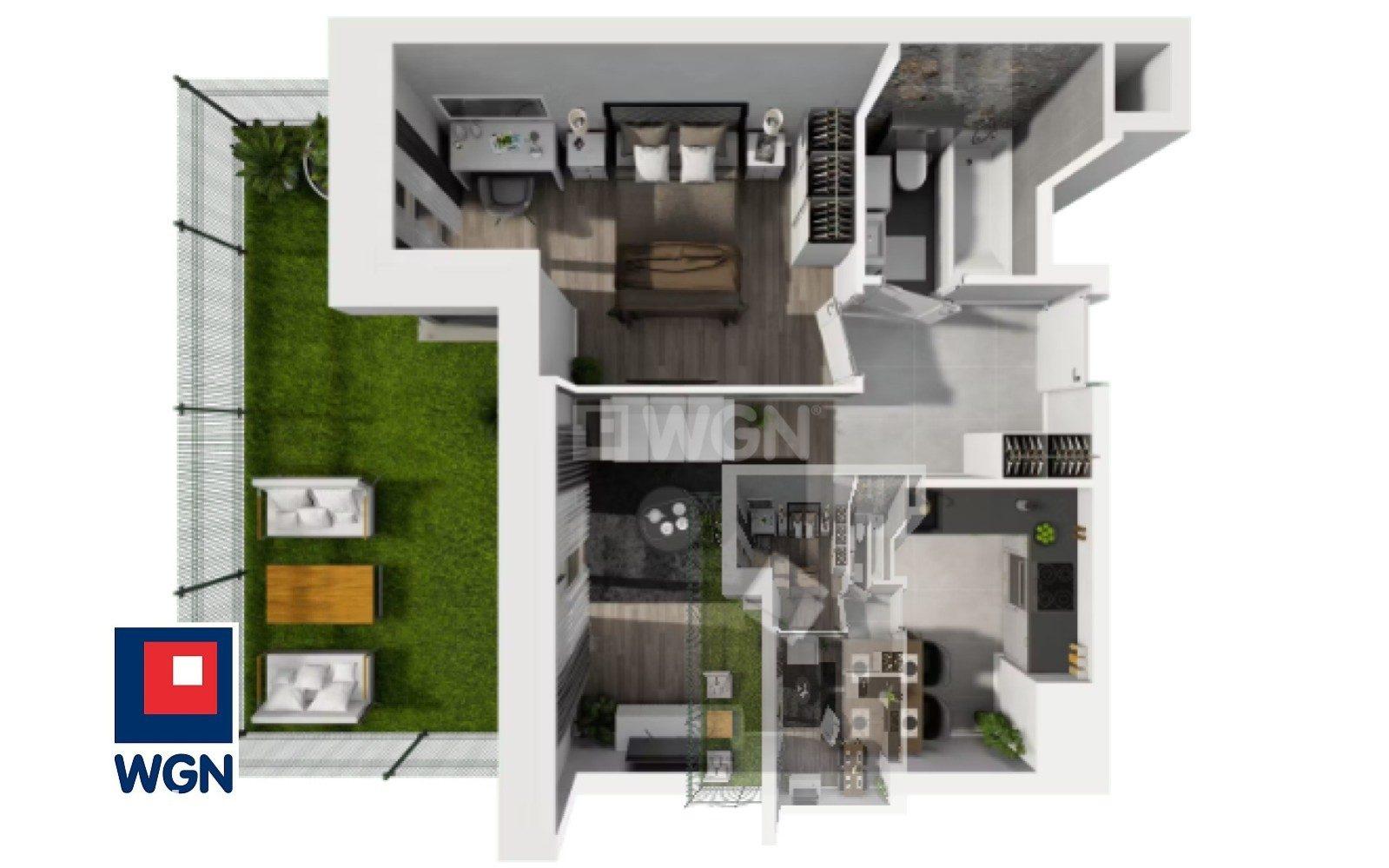Mieszkanie na sprzedaż Wrocław - Nowoczesny apartament 2-pokojowy - 41 m2 - z ogródkiem i wyjątkowym widokiem na Odrę oraz tereny zielone - nowa inwestycja we Wrocławiu. - zdjęcie 2