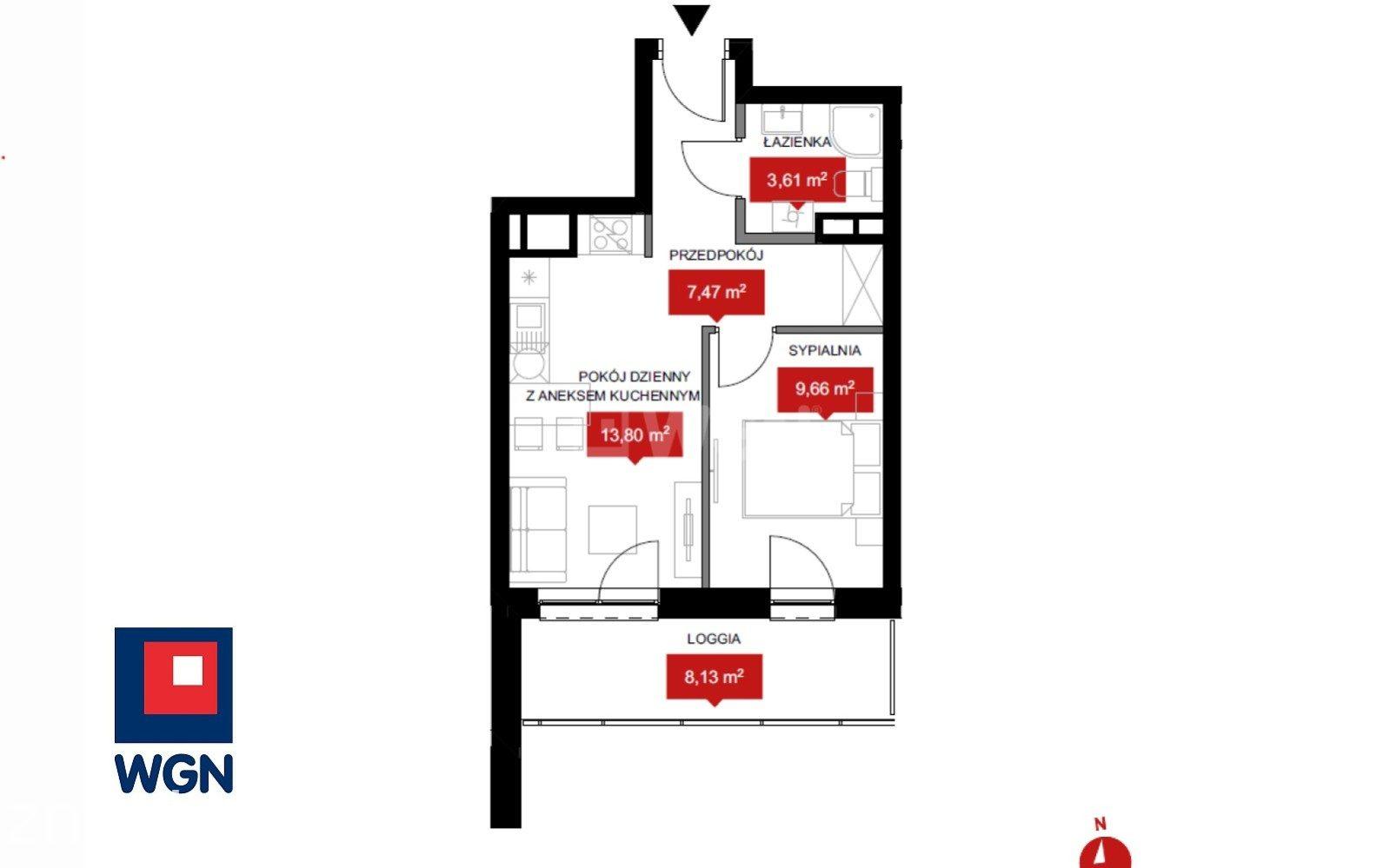 Mieszkanie na sprzedaż Wrocław - Nowoczesny apartament 2-pokojowy 34,54 m2 z loggia i wyjątkowym widokiem na Odrę z ósmego piętra oraz tereny zielone - nowa inwestycja we Wrocławiu. - zdjęcie 3