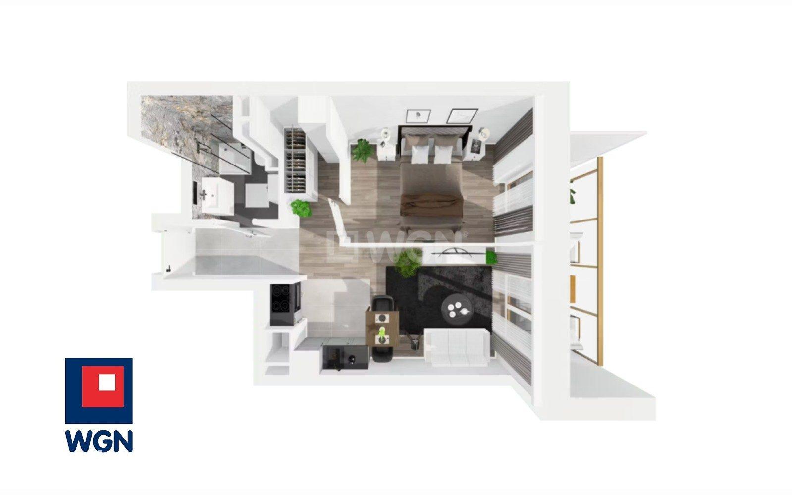 Mieszkanie na sprzedaż Wrocław - Nowoczesny apartament 2-pokojowy 34,54 m2 z loggia i wyjątkowym widokiem na Odrę z ósmego piętra oraz tereny zielone - nowa inwestycja we Wrocławiu. - zdjęcie 2