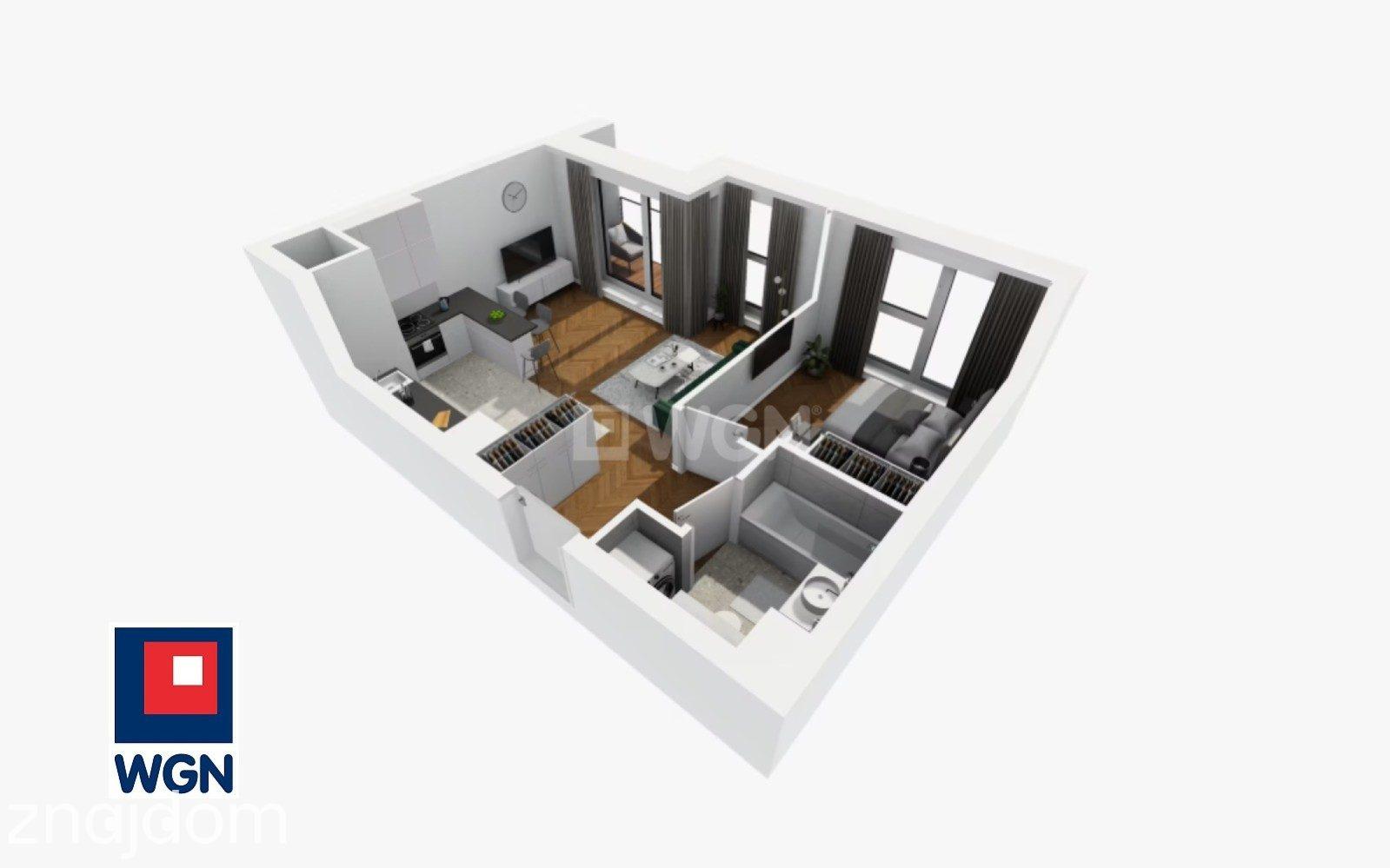 Mieszkanie na sprzedaż Wrocław - Jasny, stylowy apartament 42 m2 na 8 piętrze z loggia - kompaktowa perełka w sercu Wrocławia, idealna na wygodne życie lub pewną inwestycję. - zdjęcie 10