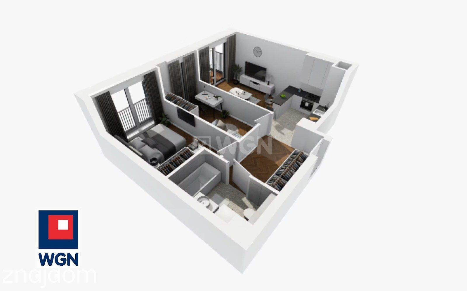 Mieszkanie na sprzedaż Wrocław - Jasny, stylowy apartament 48 m2 na 5 piętrze z balkonem - kompaktowa perełka w sercu Wrocławia, idealna na wygodne życie lub pewną inwestycję. - zdjęcie 13