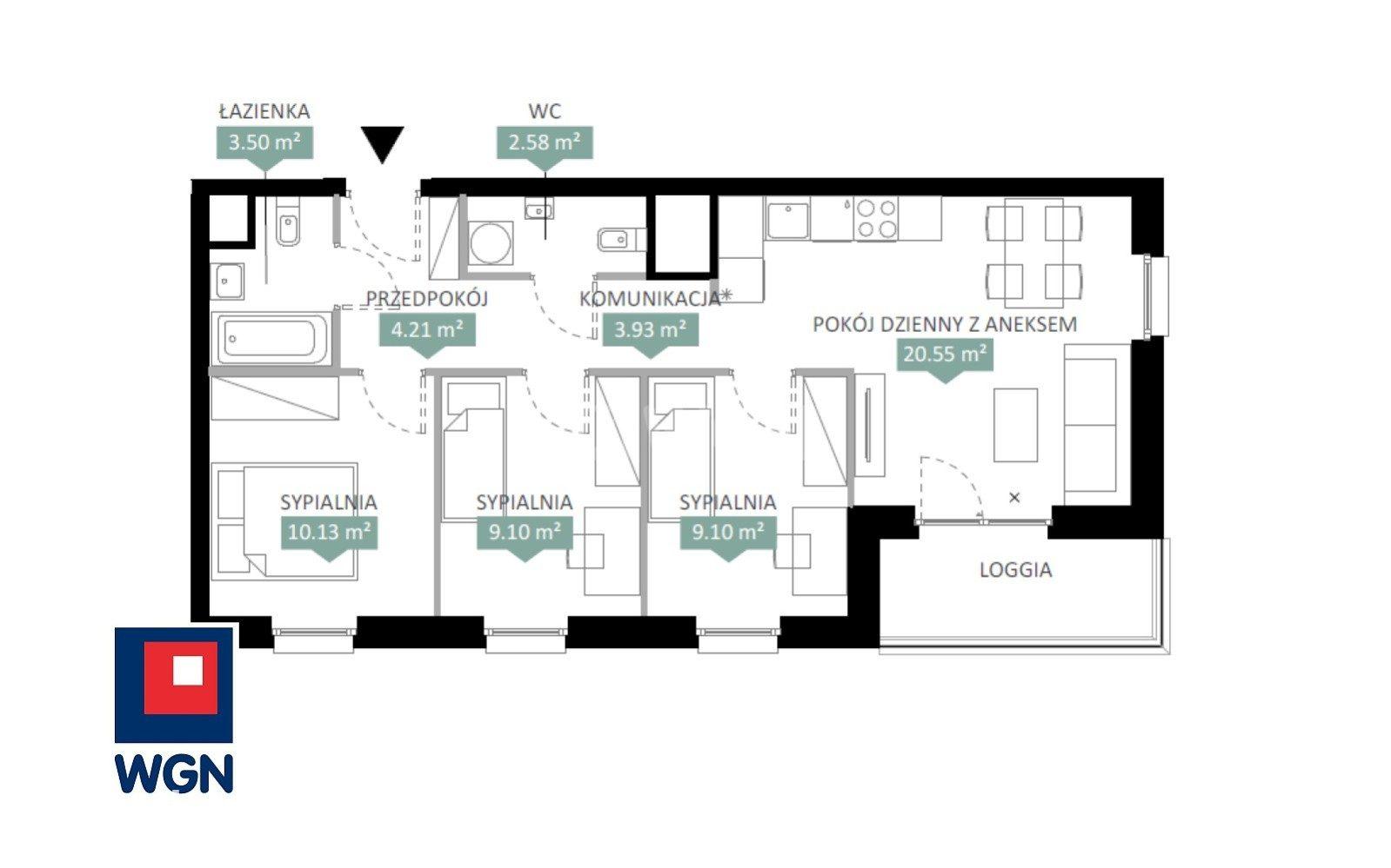 Mieszkanie na sprzedaż Wrocław - Apartament premium dla rodziny - 3 pokoje - Loggia - Centrum Wrocławia. - zdjęcie 7