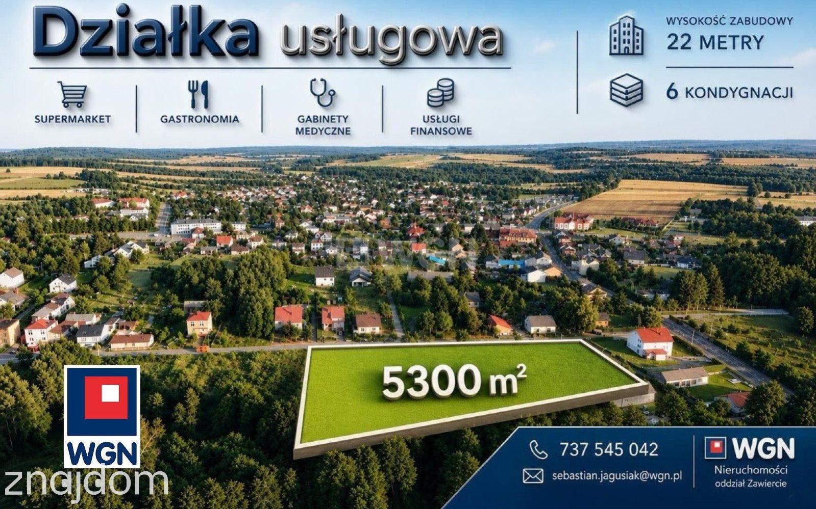 Grunt budowlano rzemieślniczy na  sprzedaż Kroczyce - Grunt usługowy pod supermarket, restaurację, usługi, gabinety medyczne itp - zdjęcie 8
