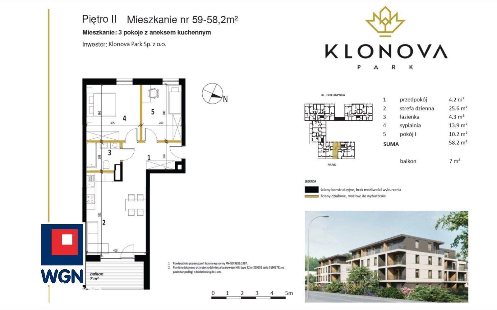Mieszkanie na sprzedaż Olecko - Klonova | taras 11 m2 z widokiem na PARK i korty | 3 pok | 58 m2 - zdjęcie 17