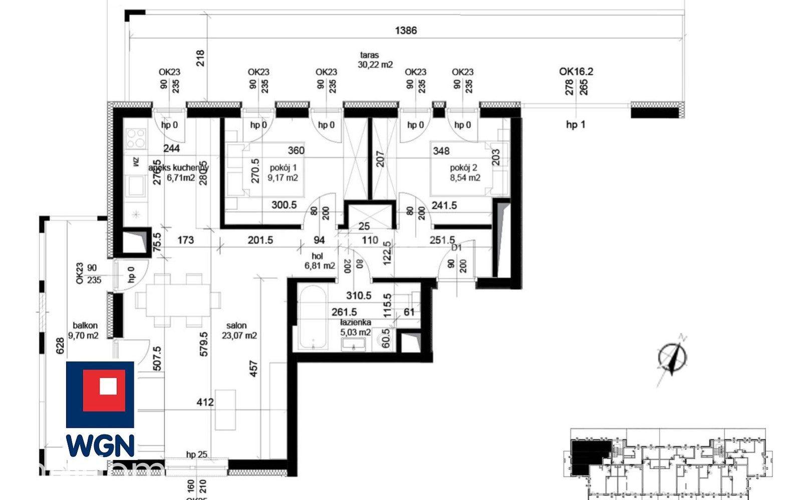 Mieszkanie na sprzedaż Łęczna - Nowe 3-pokojowe mieszkanie 59,33 m2 z tarasem (30 m2) - świetne dla rodziny. - zdjęcie 15