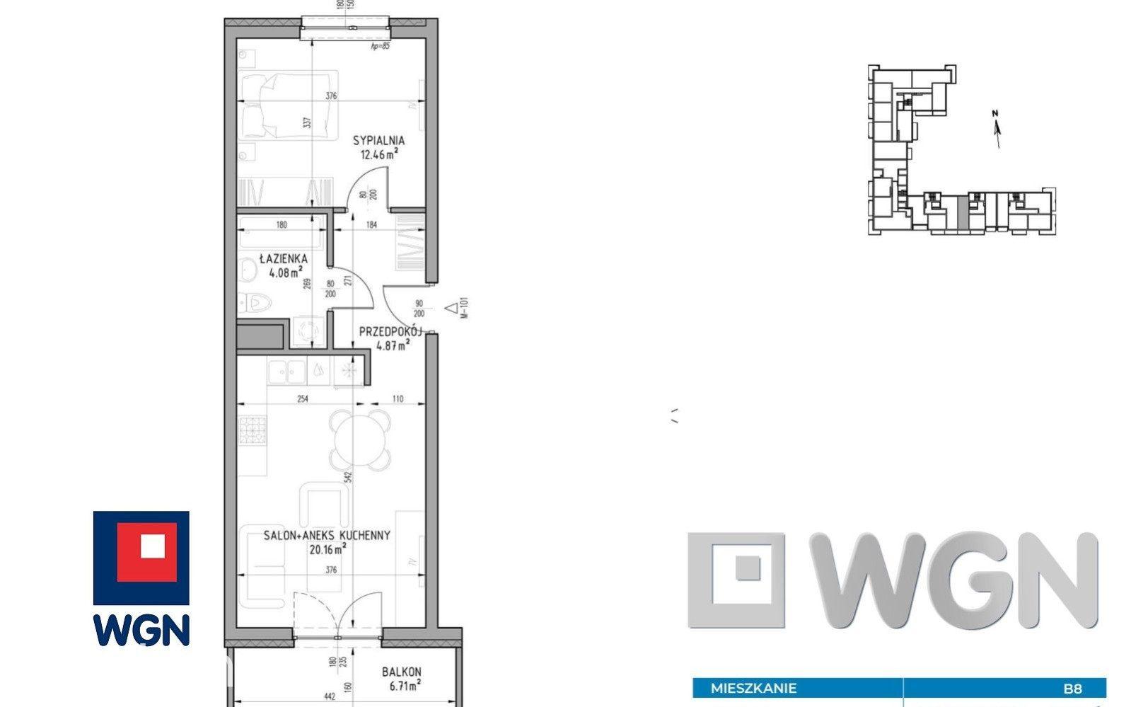 Mieszkanie na sprzedaż Lublin - Mieszkanie 41,57 m2, balkon, Wrotków, Lublin - zdjęcie 6