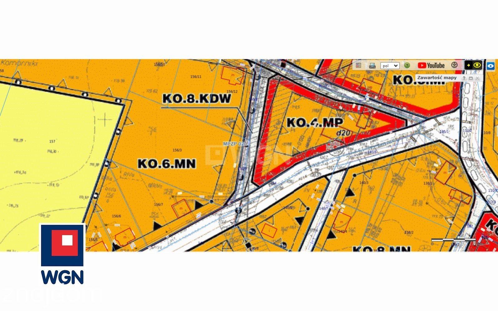 Grunt budowlany jednorodzinny na sprzedaż Komorniki - Działka Komorniki pow Polkowice 44 ar 272 800 zł