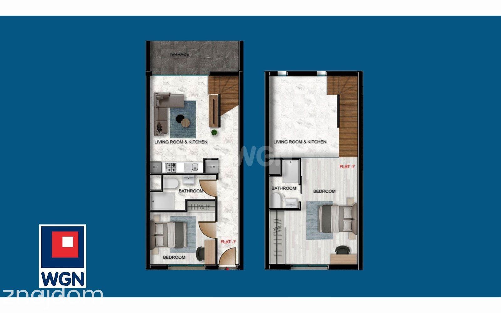 Mieszkanie na sprzedaż Esentepe - Loft 2+1 z prywatnym tarasem na dachu łącznie 130 m2 w Esentepe