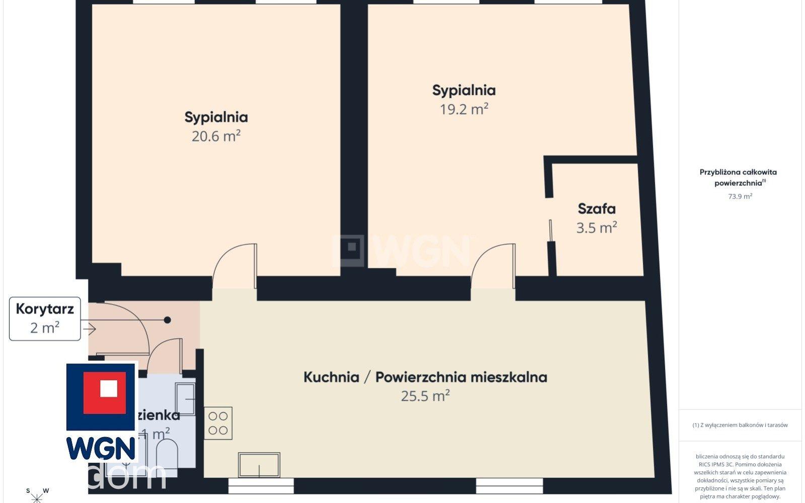 Mieszkanie na sprzedaż Nowa Sól - Nowa Sól, mieszkanie 3 pokoje, 74 m2, sprzedam, cena 499 000 zł. - zdjęcie 1