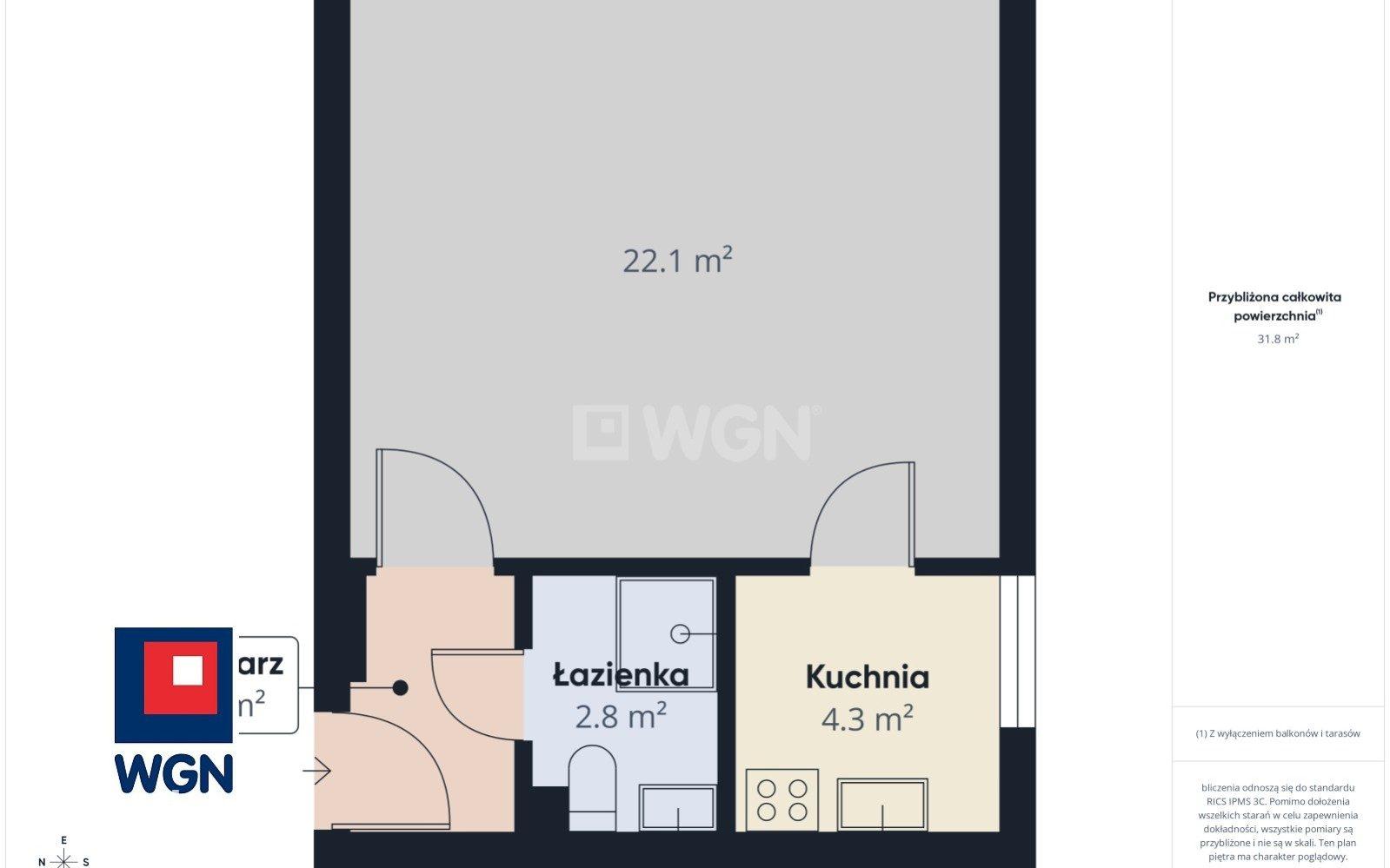 Mieszkanie na  sprzedaż Nowa Sól - Nowa Sól, kawalerka, 33 m2, sprzedam, 199 000 zł - zdjęcie 2