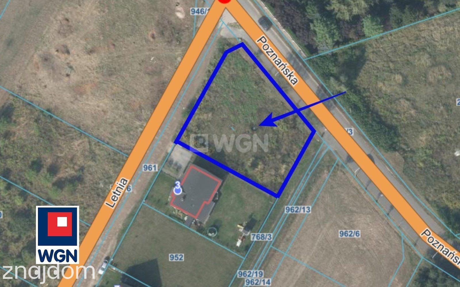 Grunt budowlany pod bliźniak na sprzedaż Kiekrz - Na sprzedaż atrakcyjna działka budowlana 1.109,0 m2 z MPZP (zabudowa bliźniacza), Kiekrz k. Poznania - zdjęcie 2