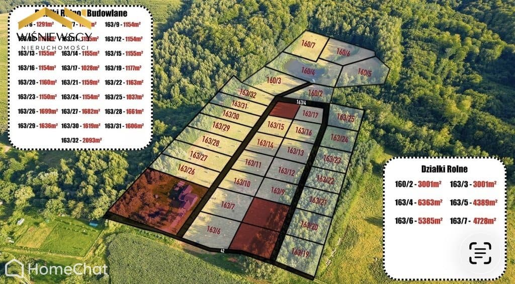 Działka 1028 m² z WZ wśród natury – Rogowo