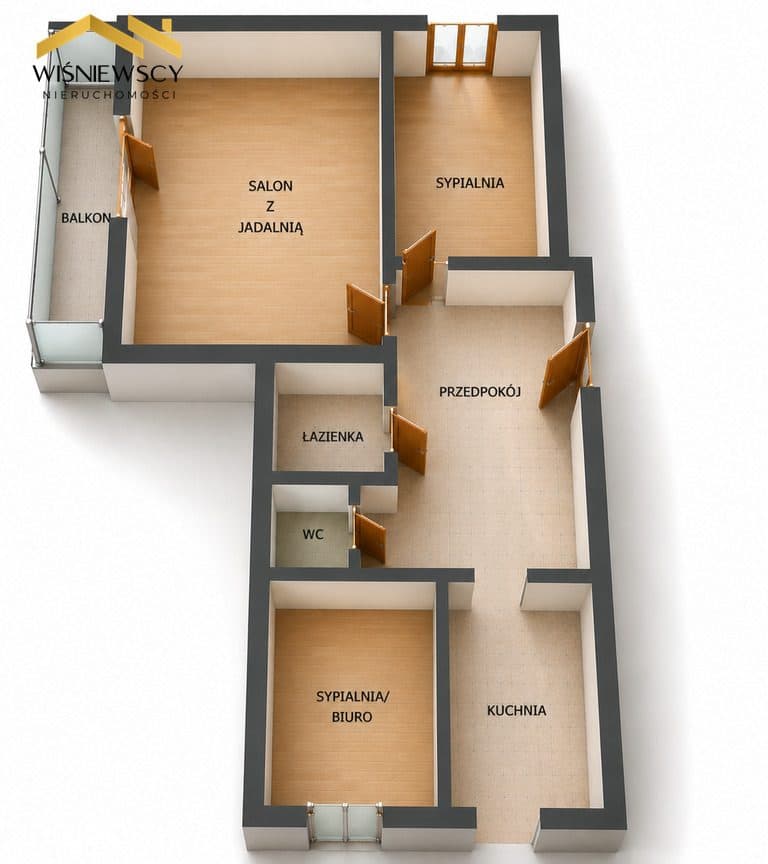 Mieszkanie 3 pokoje piwnica balkon 63,5mkw Elbląg - zdjęcie 13