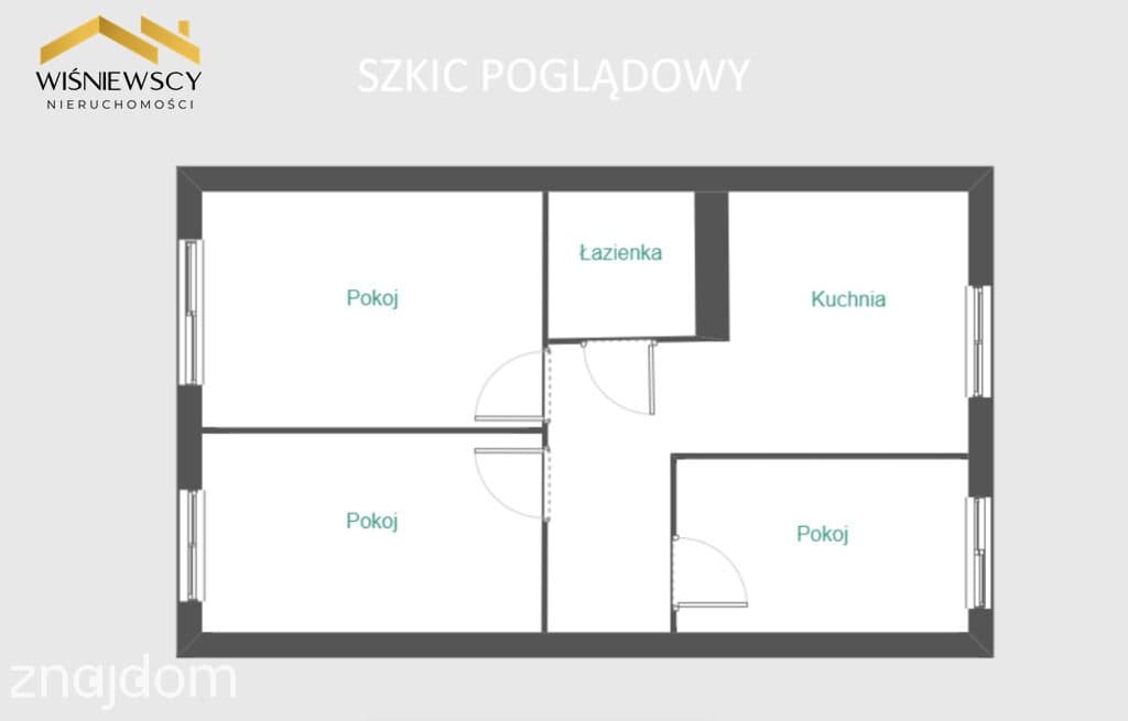 3 pokoje, 56 m² na parterze, 300 m od Zamku - zdjęcie 14