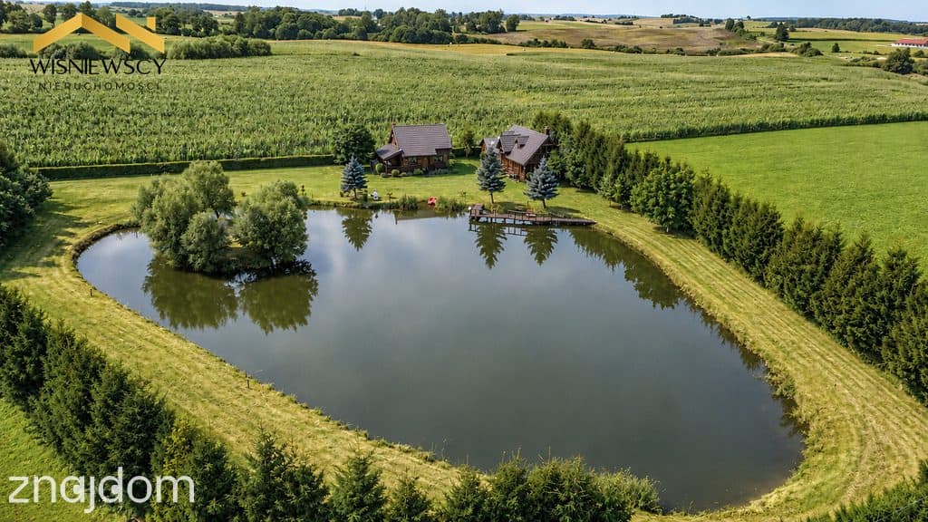 Dwa domy nad stawem, poza wsią, działka 7947 m2 - zdjęcie 3