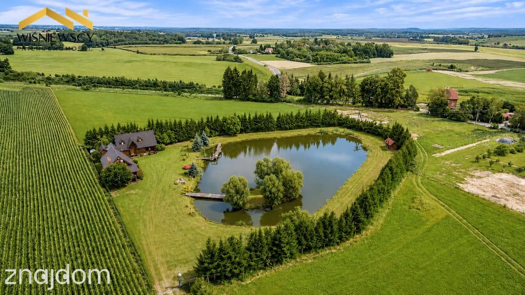 Dwa domy nad stawem, poza wsią, działka 7947 m2 - zdjęcie 4