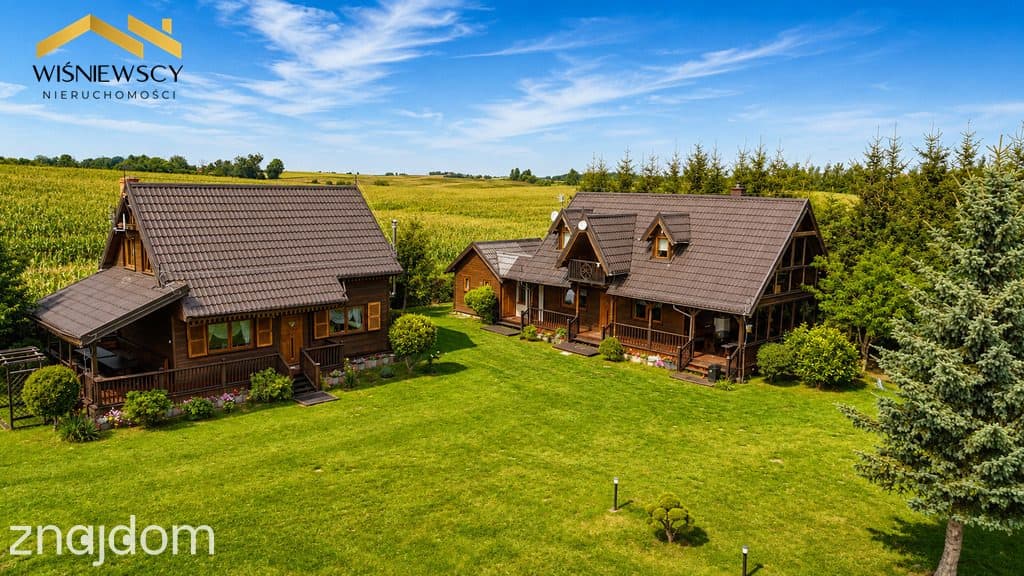 Dwa domy nad stawem, poza wsią, działka 7947 m2 - zdjęcie 2