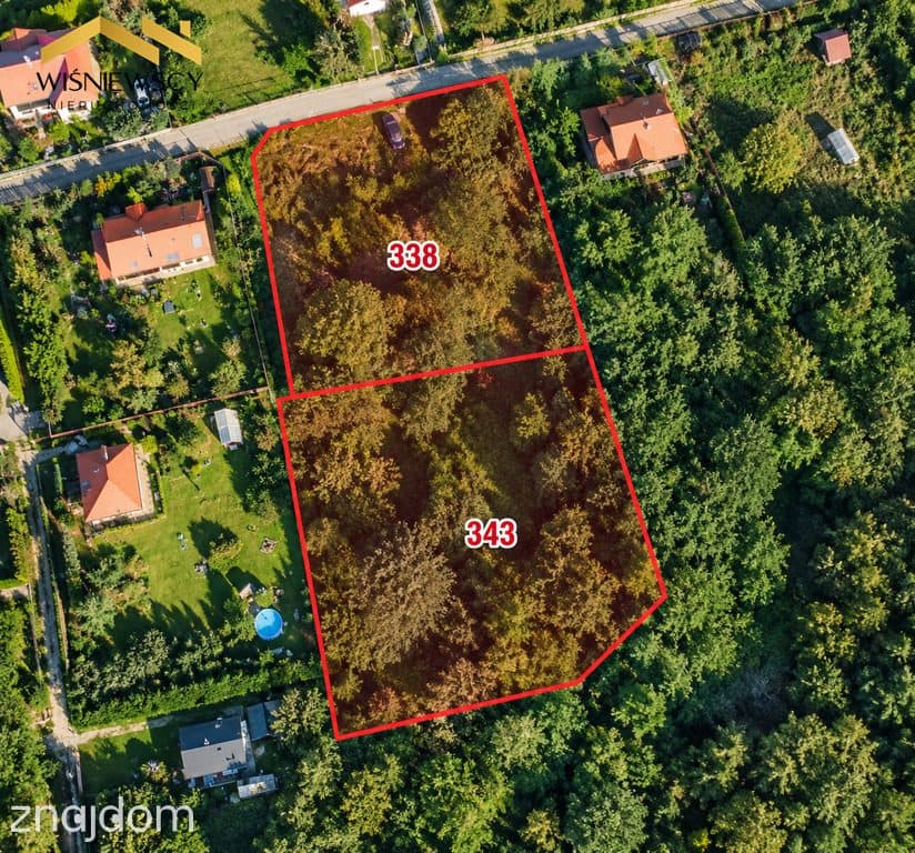 Działka 3380 m² w otoczeniu zieleni | Kamionek