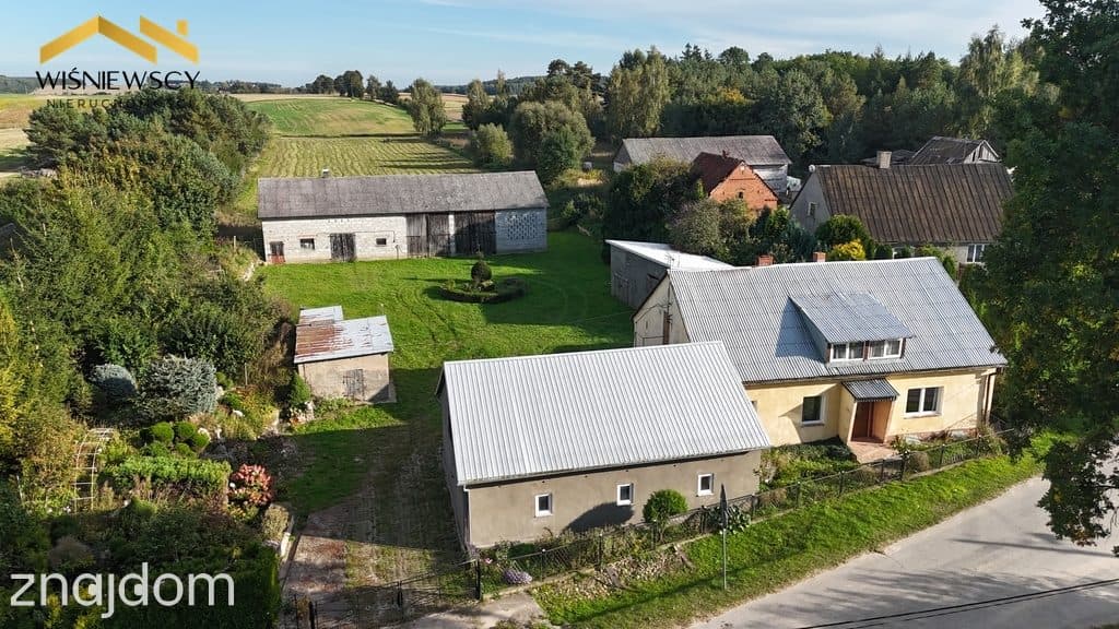 Siedlisko - dom 153 m² i 11,29 ha ziemi rolnej – Laskowice, gm.Prabuty