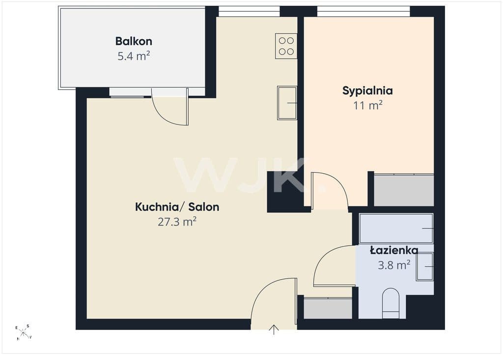 44m2, 2 pokoje, nowe, Towarowa Square, Wola - zdjęcie 15