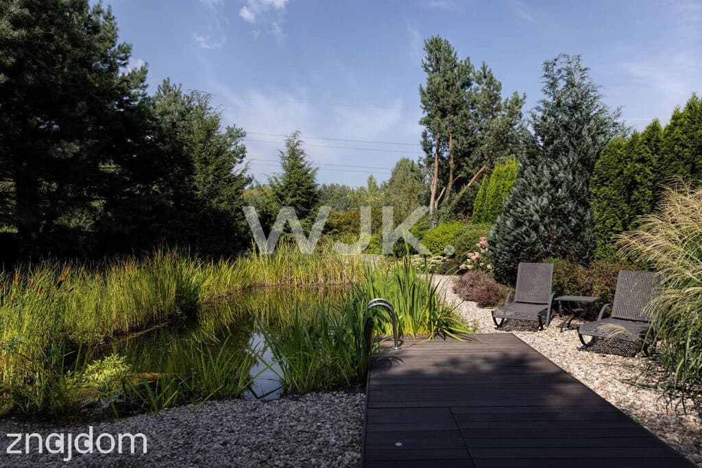 590m2, rezydencja, staw kąpielowy, las Magdaleński