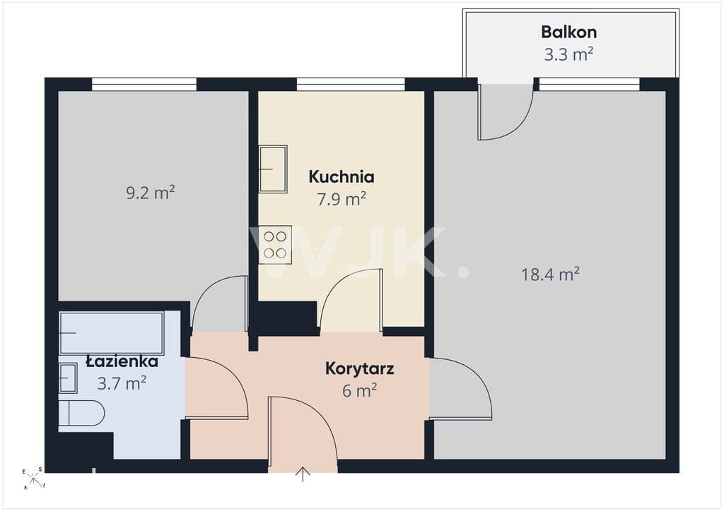 45,2m2, 2 pokoje, ul. Barei, Białołęka - zdjęcie 11