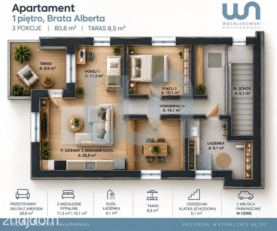 Nowe / 80 m² / Taras / 2 miejsca / Brata Alberta - zdjęcie 18