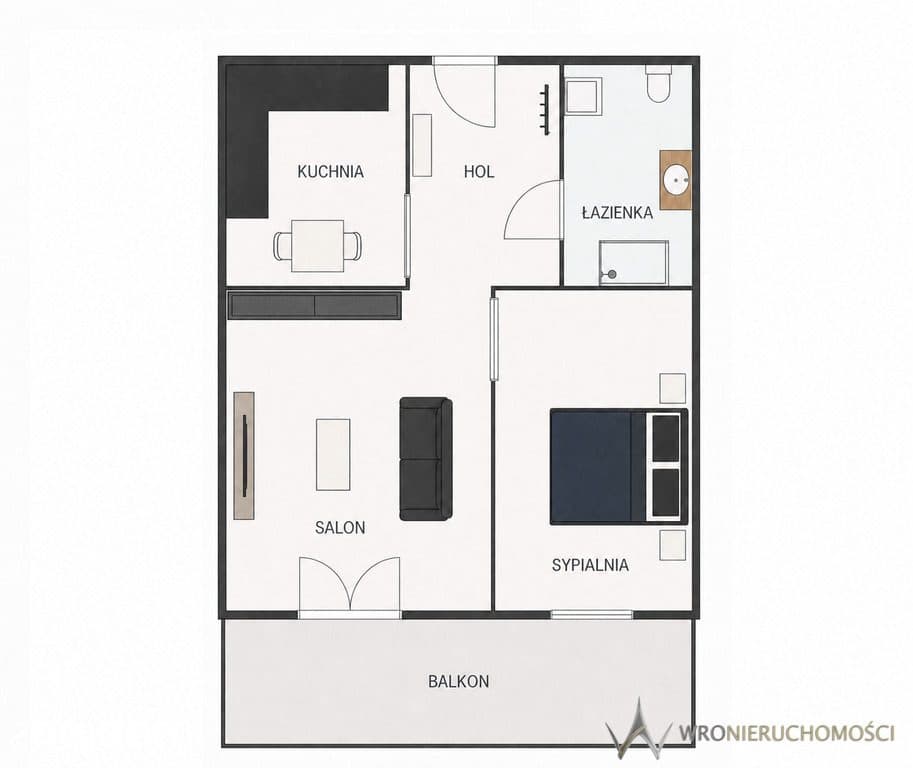 Browary Wrocławskie I 2 pokoje I duży balkon - zdjęcie 16
