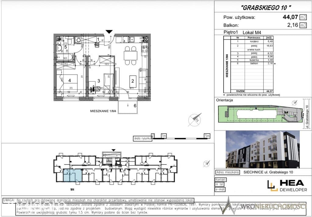 Siechnice | 44,07 m² | 3 pokoje - zdjęcie 2