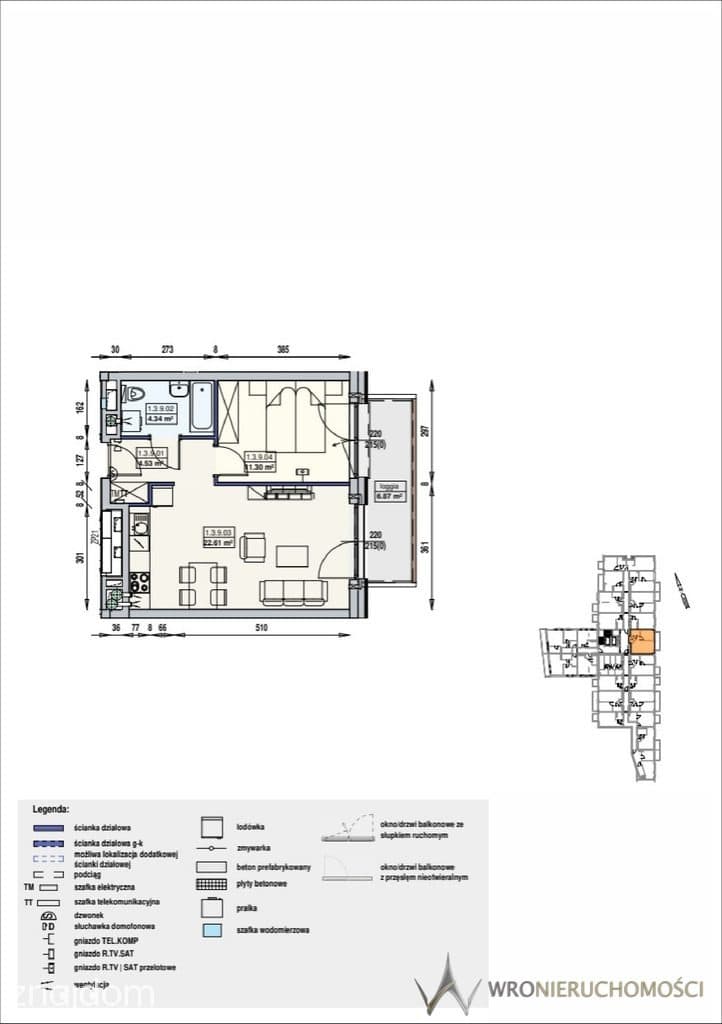2 pokoje | 47,28 m² | 3 piętro | loggia 6,87 m² | centrum Wrocławia - zdjęcie 2