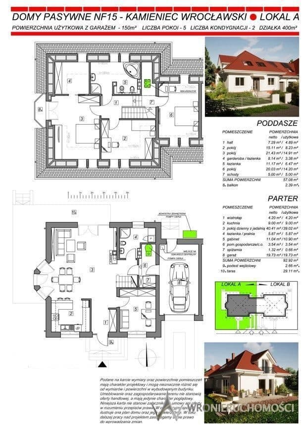 150 m² | 5 pokoi | działka 400 m² | Kamieniec Wrocławski - zdjęcie 2