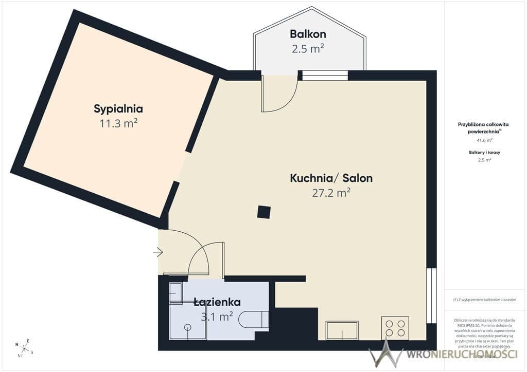 2 pokoje | 41 m² | Ołtaszyn | ul. Parafialna | 499 000 zł Negocjacja! - zdjęcie 6
