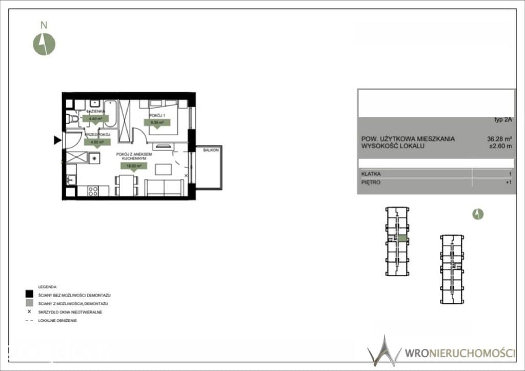Nowe mieszkanie 2 pokoje, 36,28 m² – Iwiny - zdjęcie 2