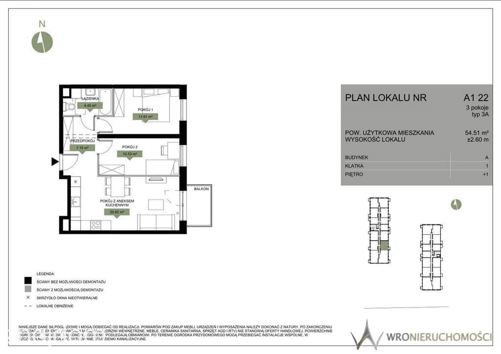 Nowe mieszkanie 3 pokoje, 54,51 m² – Iwiny - zdjęcie 2