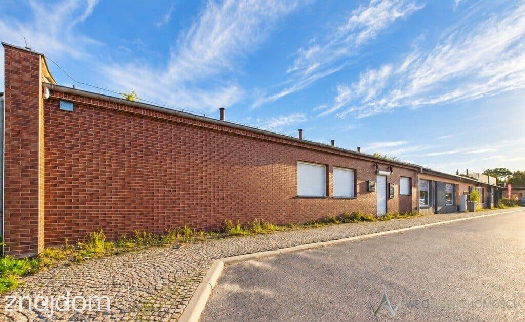 Lokal usługowy 213 m², działka i 8 garaży – Strzelin