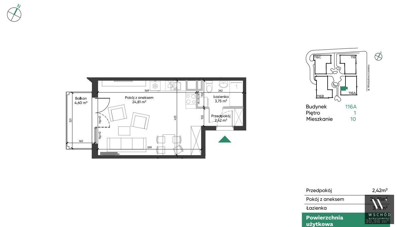 1 pokojowe mieszkanie + balkon | harmonogram 10/90 - zdjęcie 3