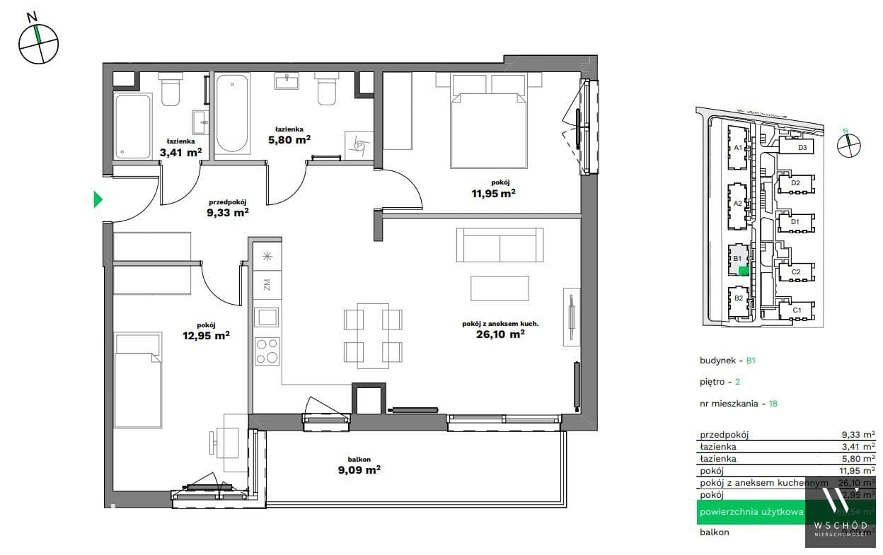 Komfortowe 3 pokoje + loggia | Gotowe - zdjęcie 2