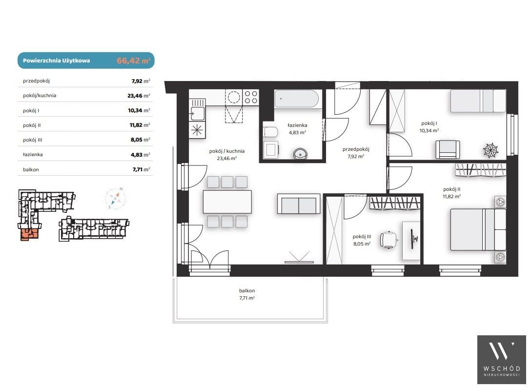 Komfortowe 4 pokoje + balkon | promocja - zdjęcie 3