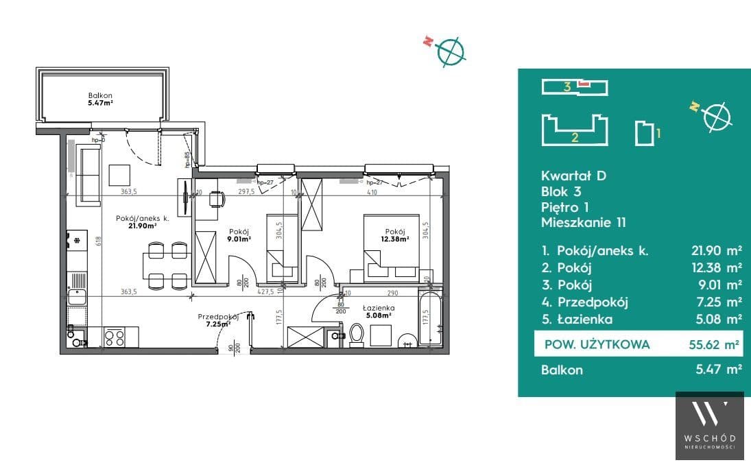 3 pokoje | balkon | promocja - zdjęcie 2