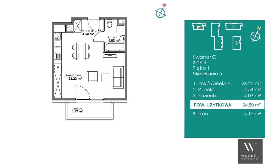 1 pokojowe | balkon | promocja - zdjęcie 3