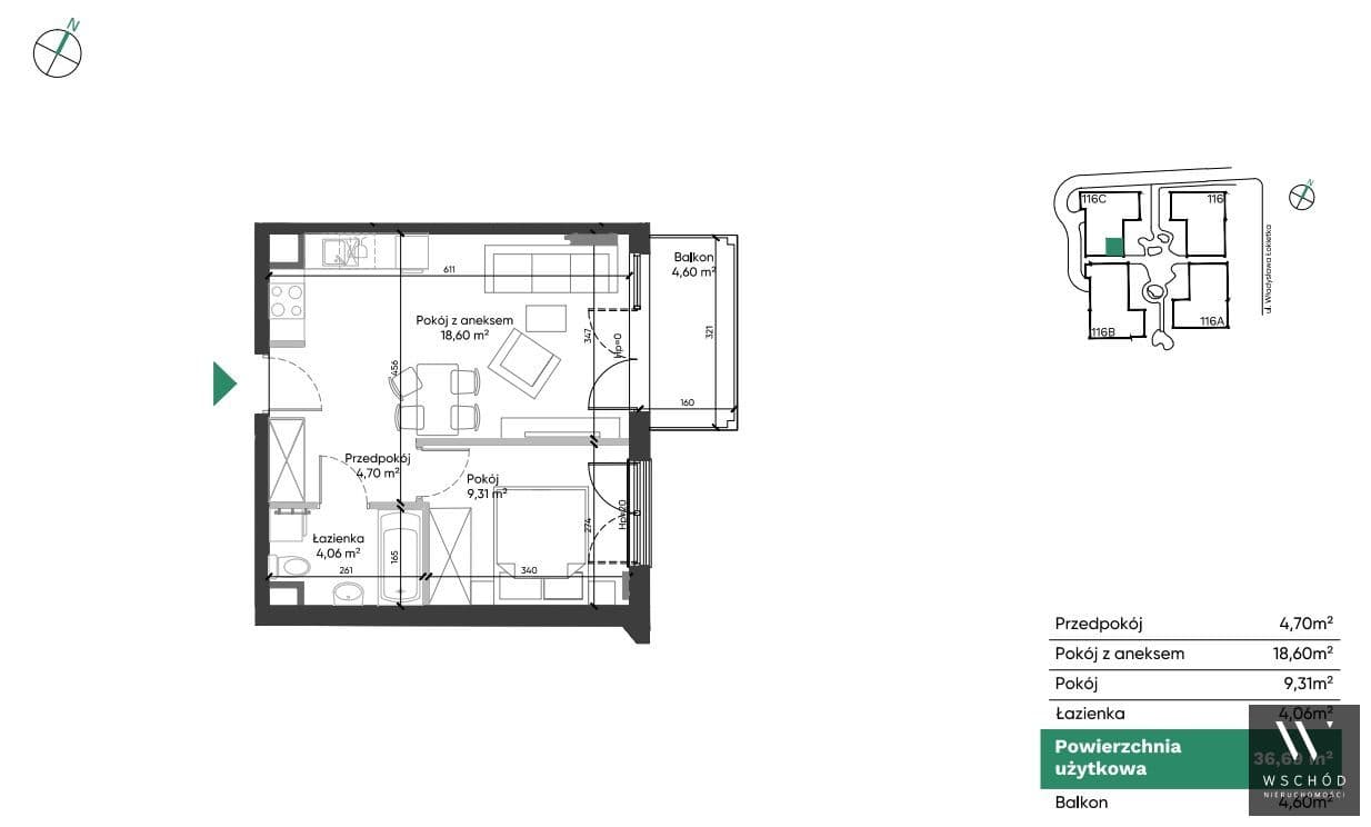 Komfortowe 2 pokoje | balkon| harmonogram 10/90 - zdjęcie 5