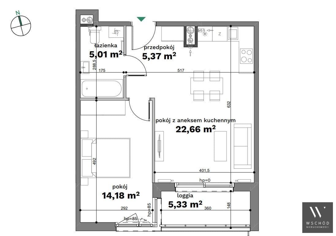 Komfortowe 2 pokoje + loggia - zdjęcie 3