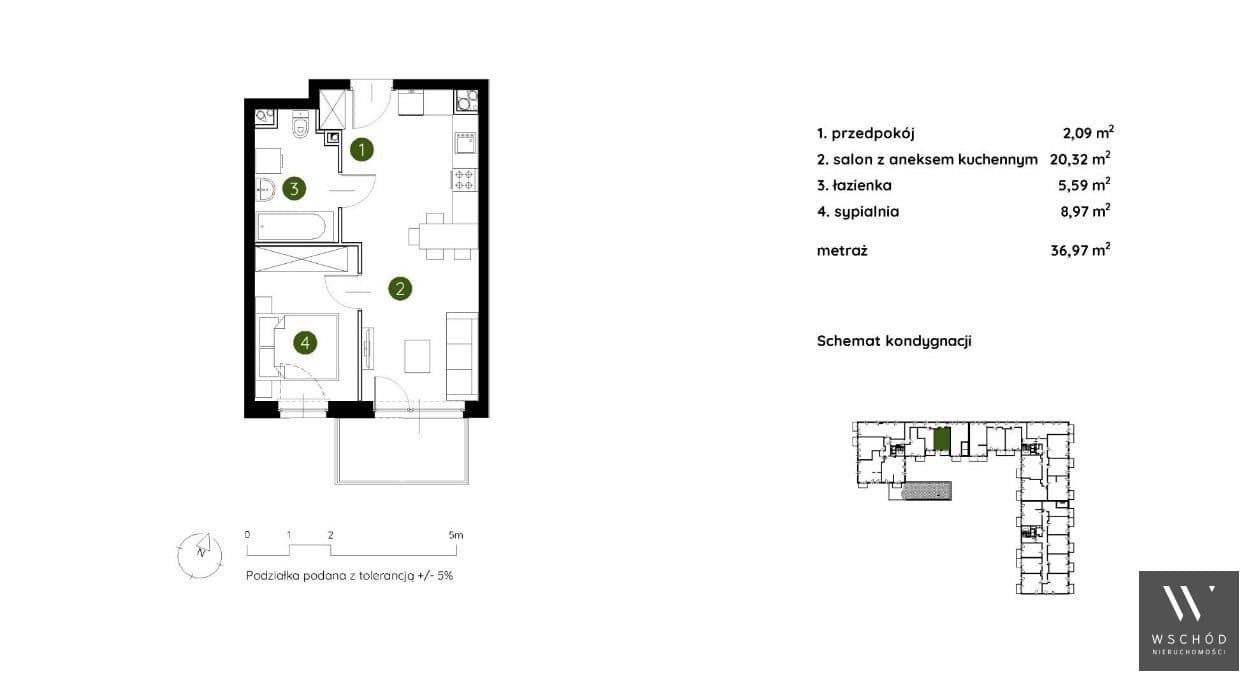 Przedsprzedaż | 2 pokojowe mieszkanie + balkon - zdjęcie 2
