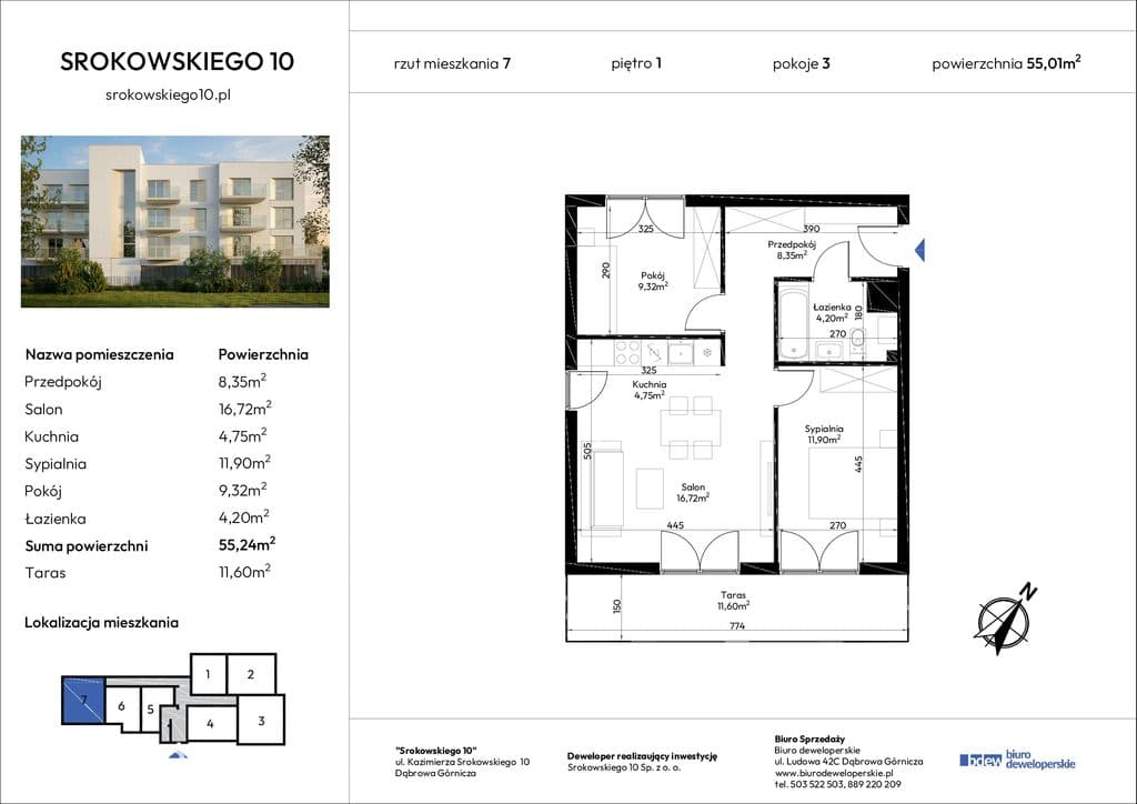 NOWE 3-POKOJOWE MIESZKANIE | 55 m² | 1. PIĘTRO - zdjęcie 9