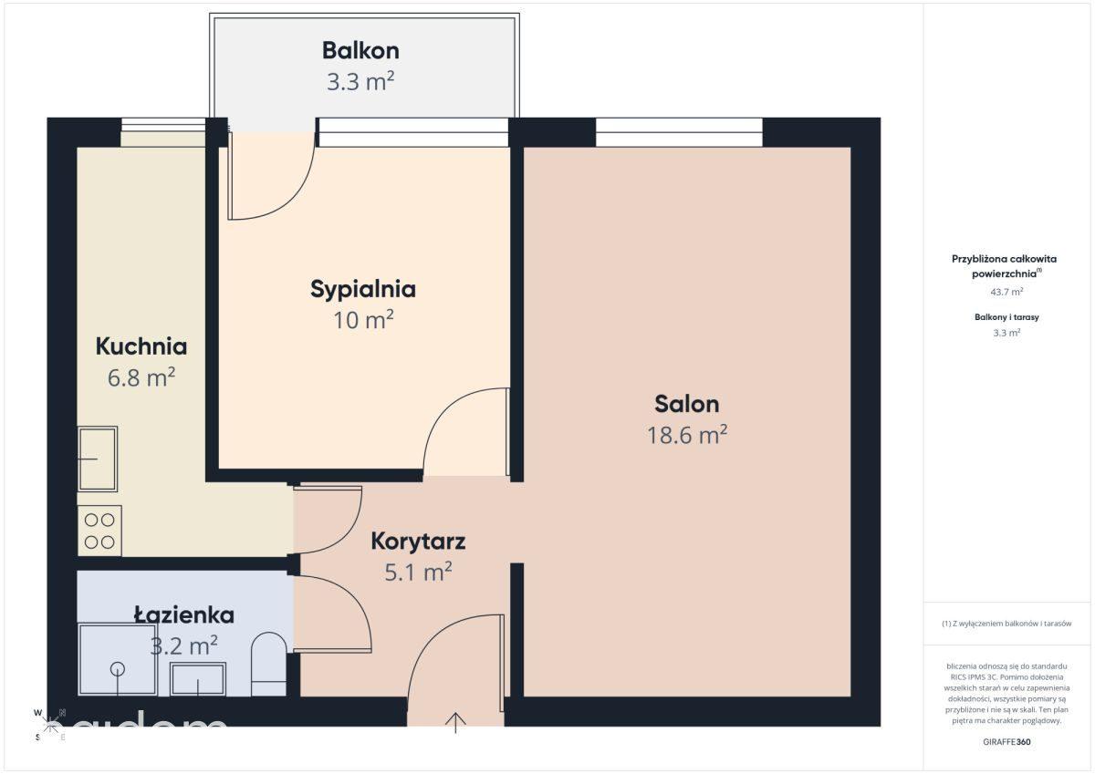 Ciepłe i komfortowe mieszkanie, balkon - 44,6m² - zdjęcie 17