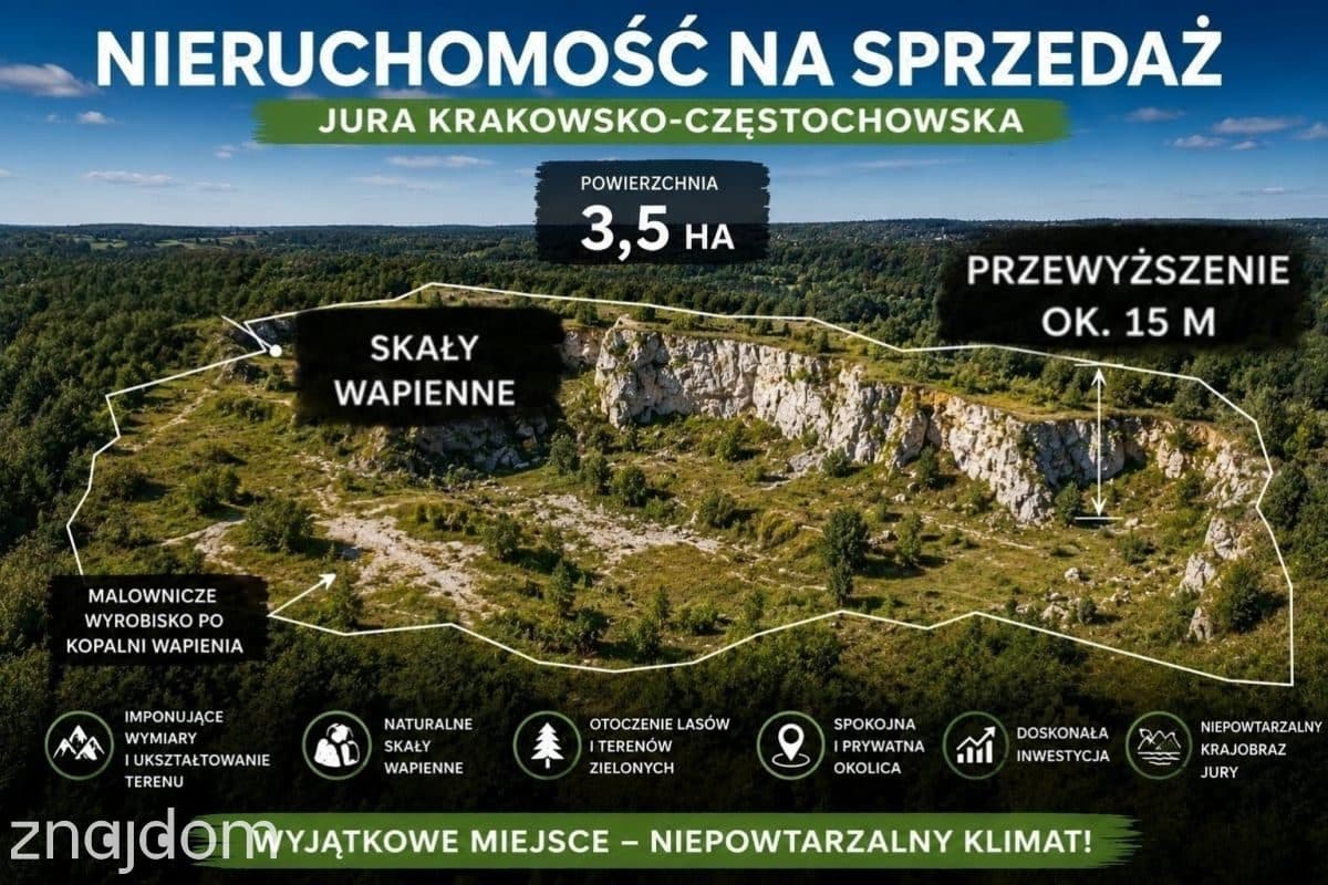 teren po kamieniołomie duże możliwości