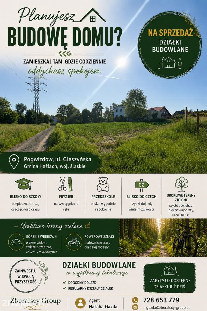 Działka budowlana Pogwizdów – cisza, spokój - zdjęcie 2