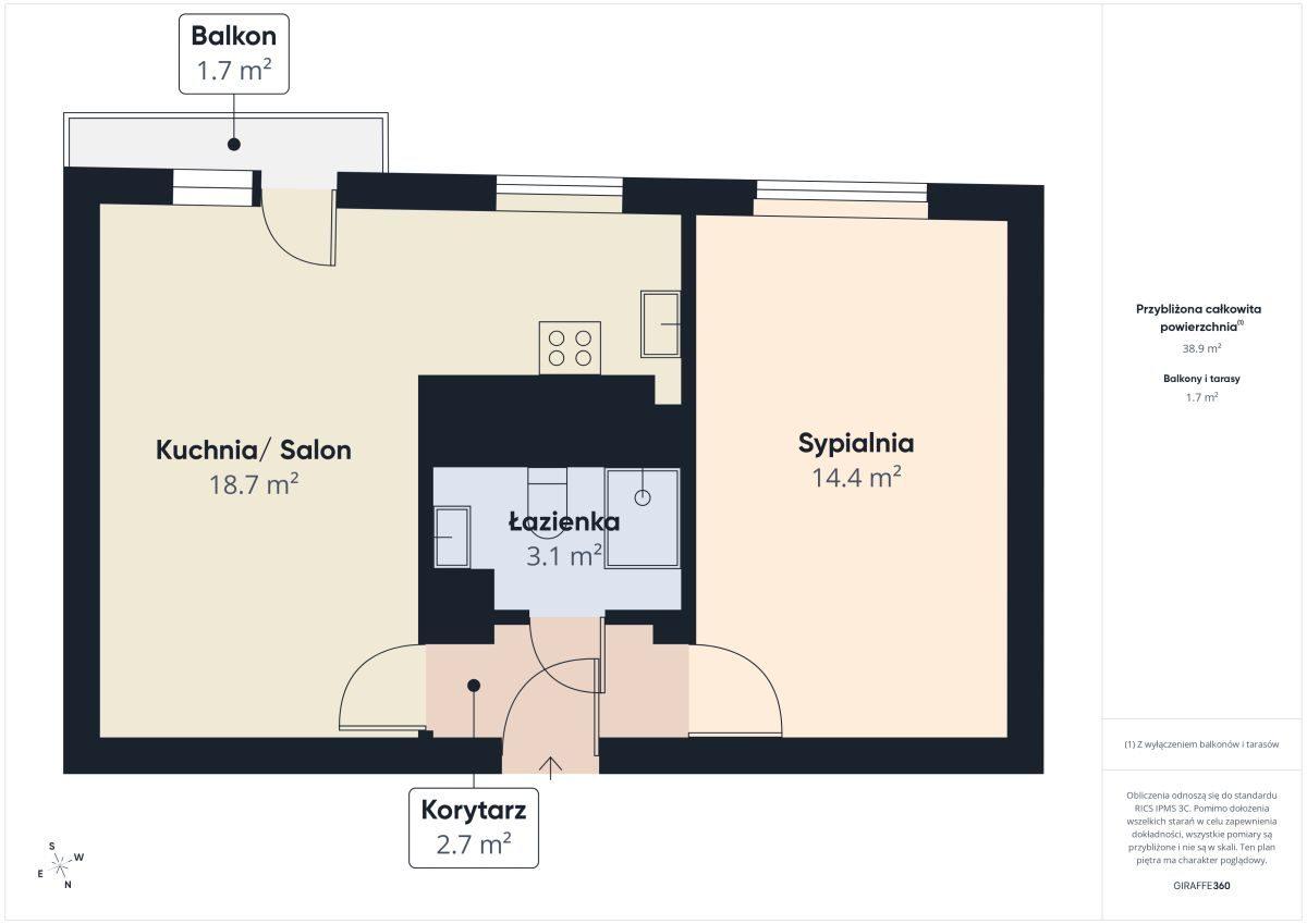 Jasne 2 pokoje | Balkon | Parking za szlabanem - zdjęcie 17
