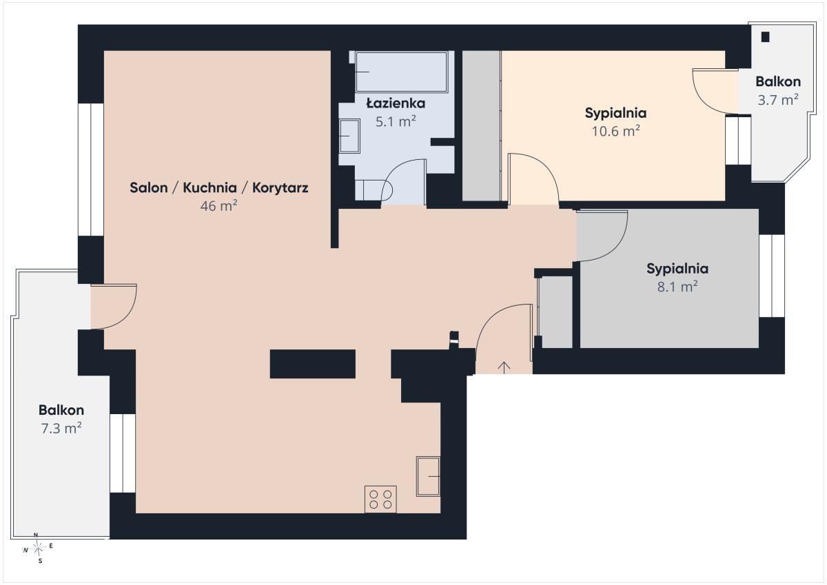 Parkitka | 75 m² | 2 balkony | Garaż - zdjęcie 18
