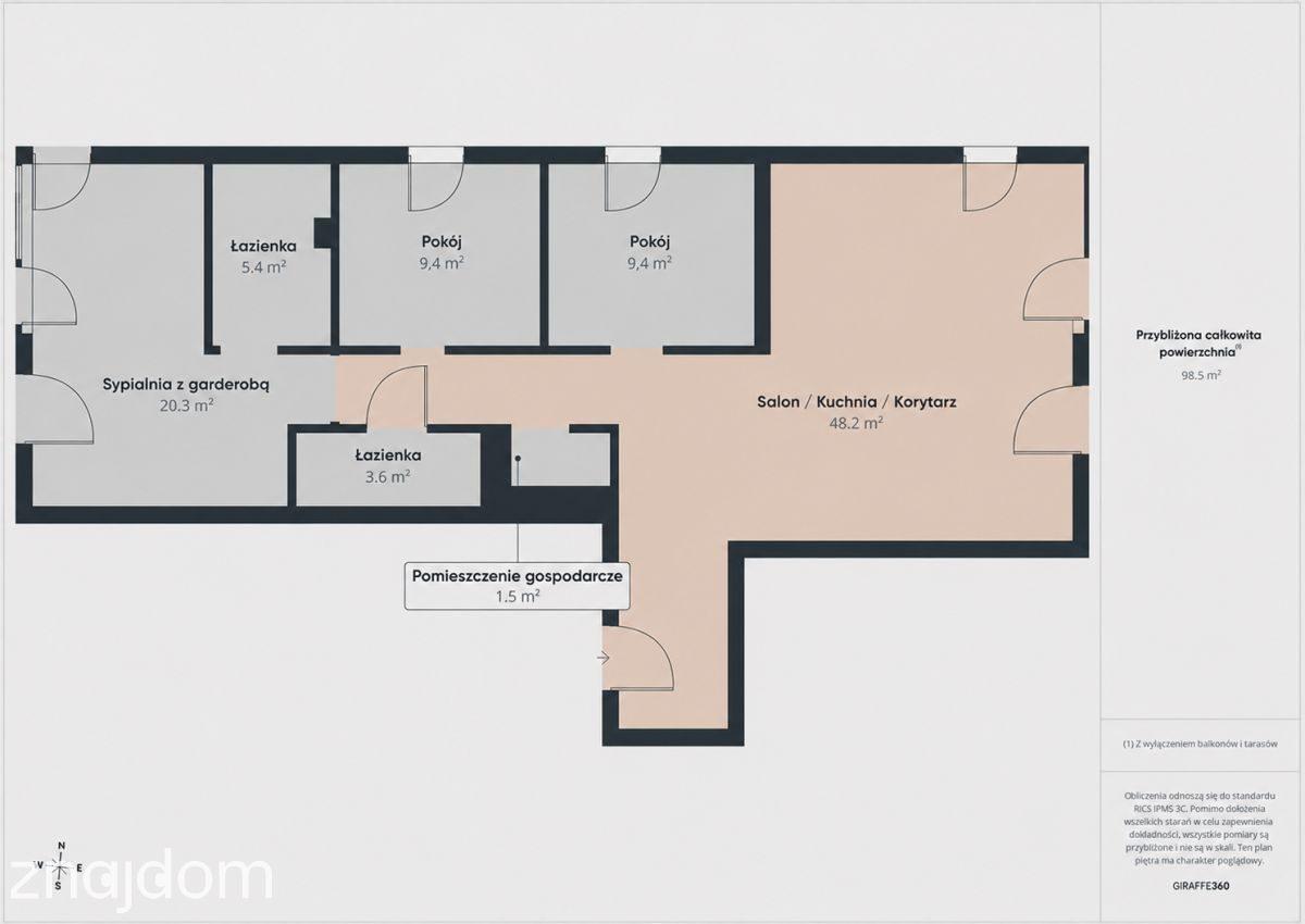 Apartament 98,55 m²|Prywatny ogród 180 m²| - zdjęcie 17